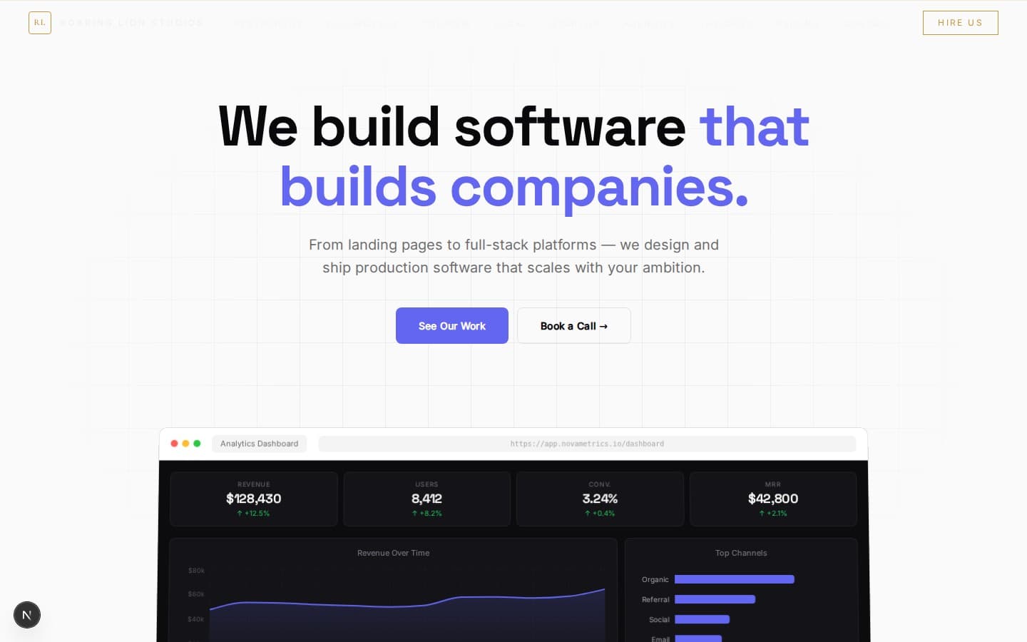 Startup & SaaS demo preview